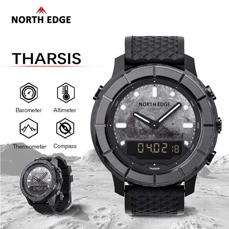 Altimeter Compass Watch - NORTH EDGE THARSIS Herren Digitaluhr aus
